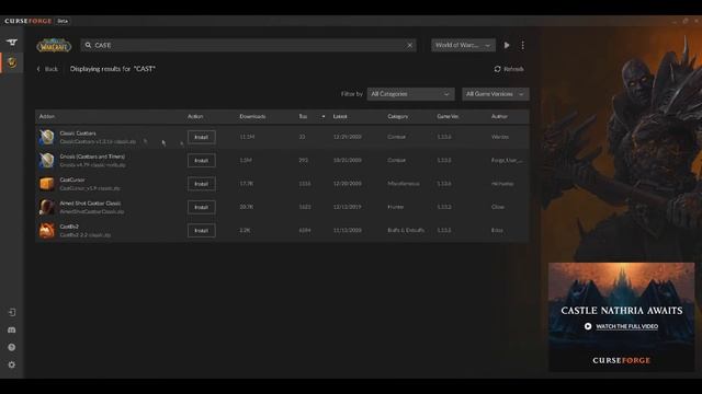 как установить аддоны с курсфорж (curseforge) в 2021 на world of Warcraft. курс фордж аддоны. смотреть онлайн