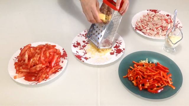 САЛАТ ИЗ КРАБОВОГО МЯСА "КРАСНОЕ МОРЕ" Простой рецепт очень вкусного салата. Просто, Доступно! смотреть онлайн