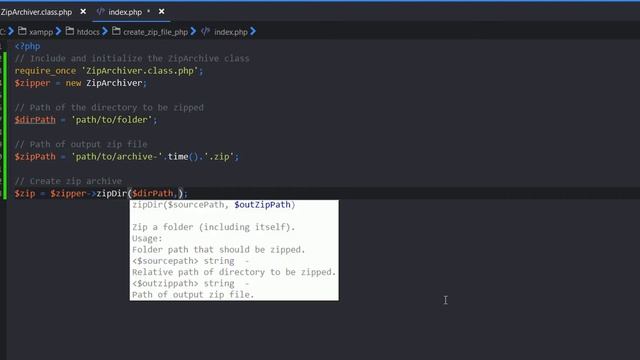 Create ZIP File using PHP смотреть онлайн