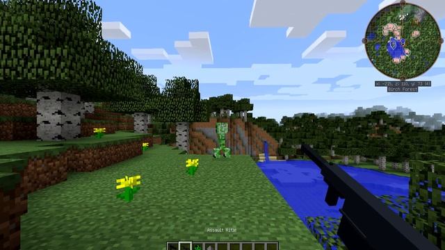 Как зарядить оружие в Minecraft мод Guns,Cars,and Morph