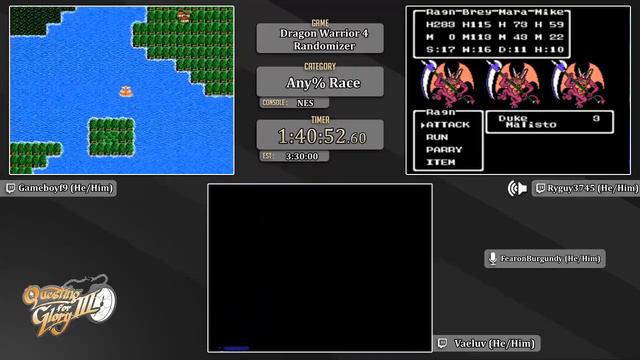 Questing for Glory 3: Dragon Warrior 4 Randomizer race with Gameboyf9, Ryguy3745 and VaeluV смотреть онлайн