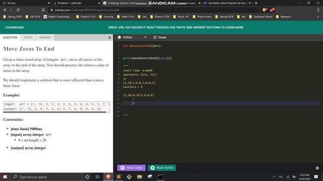 Move Zeros to End [Python] смотреть онлайн