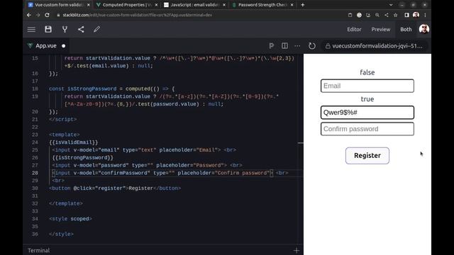Vue custom form validation смотреть онлайн