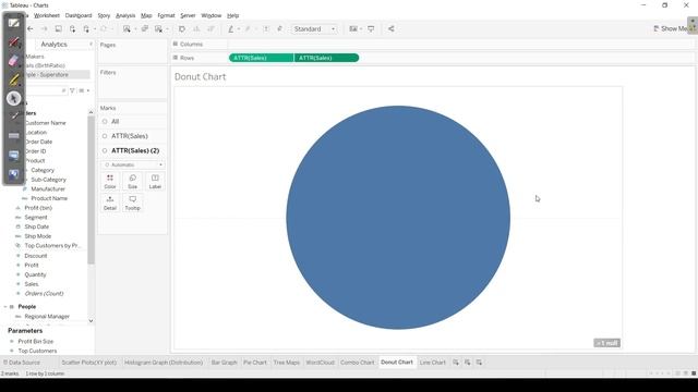 How to Create Donut Chart with Dual Axis in Tableau Desktop 2023 | Donut Chart | Tableau 2023 смотреть онлайн