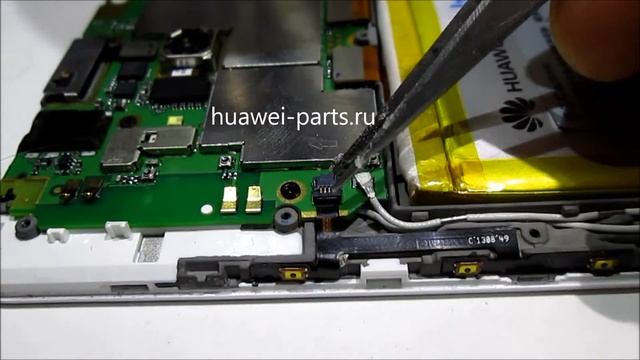 Отсоединение шлейфа кнопок громкости и включения Huawei Mate смотреть онлайн