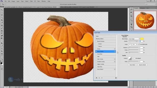 Making Pumpkin Halloween Photo Manipulation : Photoshop Tutorial смотреть онлайн