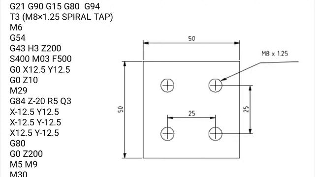 G84 TAP CYCLE IN FANUC | HOW TO DO TAPPING IN FANUC CONTROLLER | EASY PROGRAMMING IN FANUC CONTROLE смотреть онлайн