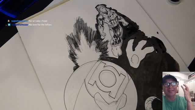 Jim Lee drawing Green Lantern Guy Gardner and Mogo смотреть онлайн