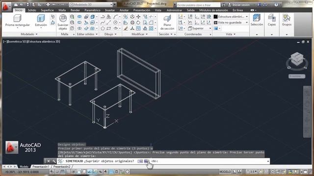 17- Curso AutoCAD 2013 - Simetría 3D смотреть онлайн
