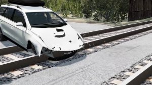 Машины против рельсов #12 – BeamNG.Drive