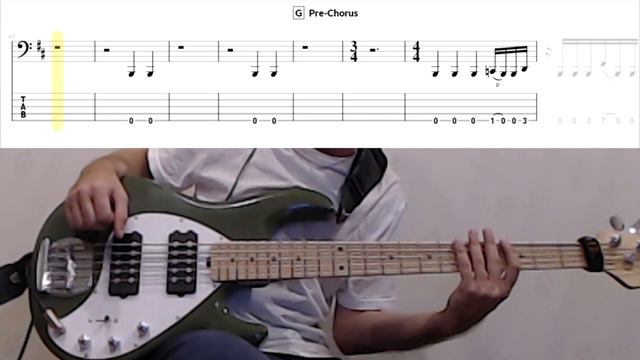 Won't Stand Down by Muse - Bass Cover (tablature & notation included) смотреть онлайн