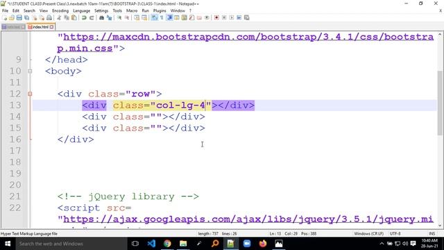 BOOTSTRAP 3 Class 1 Batch 10Am 11Am смотреть онлайн