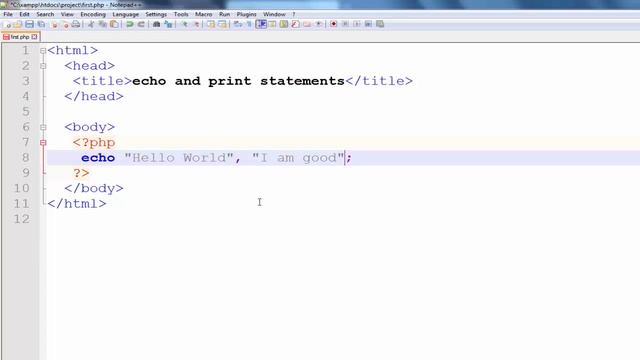 PHP Echo vs Print Command, Lec-4 |PHP & MySQLi tutorials for beginners in Urdu/Hindi| смотреть онлайн