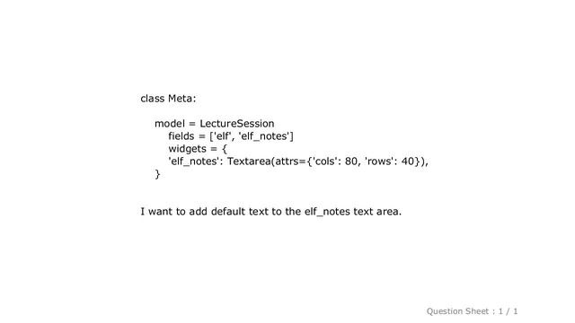 HTML : How do you add default value to Django form TextArea? смотреть онлайн