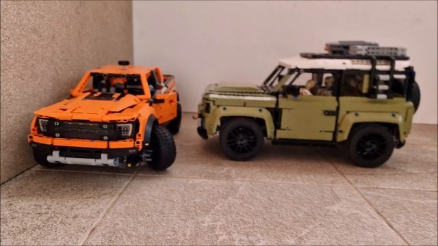 Land Rover Defender VS Ford Raptor ? 80KM/H - 50MPH ? Lego Technic CRASH test смотреть онлайн