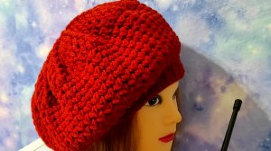 БЕРЕТ КРЮЧКОМ. Подробный м.к. для начинающих.