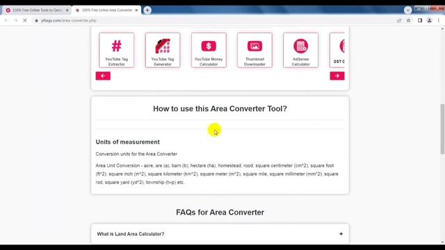 Area Converter | Area Conversion Calculator | Conversion Of Area