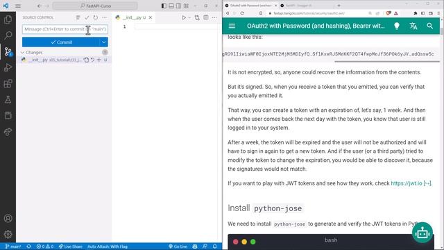 FastAPI Curso: 140 INTRO a Hashing de Password y Generación de Tokens con JWT смотреть онлайн
