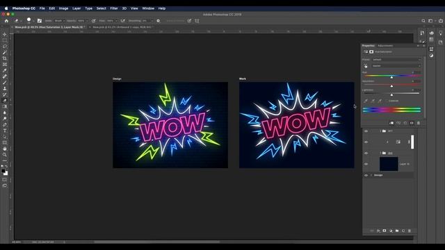 Neon Sign Effect in Adobe Photoshop | Contract & Expand Selection | Graphic design смотреть онлайн