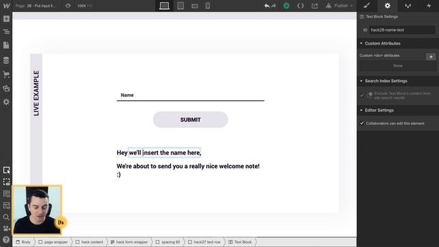#28 - Put input field text into a text block for fun personalization смотреть онлайн