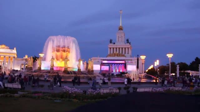 Timelapse - Fountain Moscow VDNKH Canon 60D смотреть онлайн