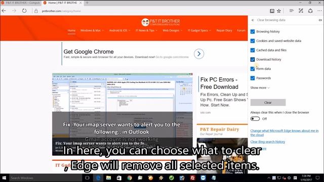 How to delete history and cookie on Microsoft Edge web browser смотреть онлайн