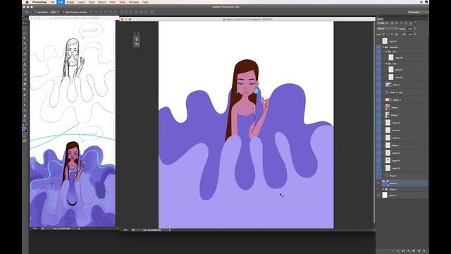 Purple dress 【Photoshop 3 TIPS!!】 смотреть онлайн