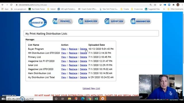 Distribution Lists For Marketing/Agent On-Boarding