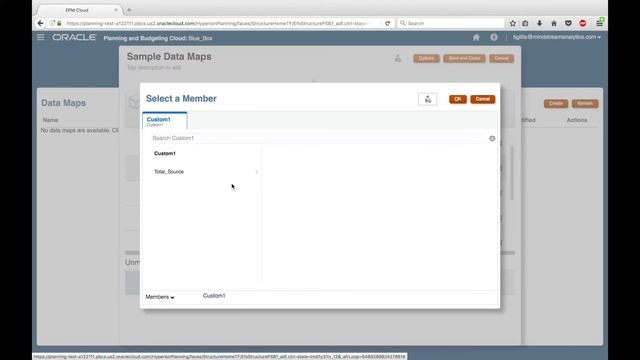 Creating and Executing Data Maps/SmartPush with Oracle Planning and Budgeting Cloud Service смотреть онлайн