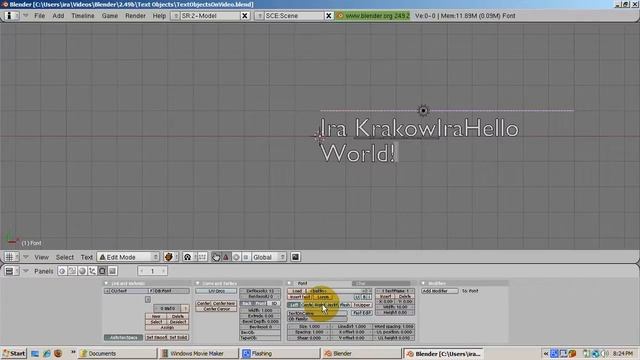 Ira Krakow's Text Objects Blender 2.49b Tutorial смотреть онлайн