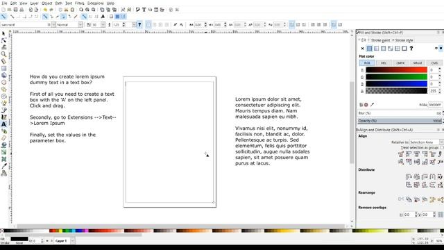 Lorem ipsum generator inkscape text tutorial смотреть онлайн