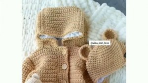 Комбинезон крючком на новорожденного, вязаный комбинезон, мастер-класс для начинающих