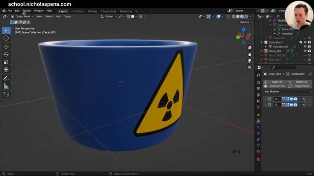 2 easy ways to make decals in Blender | 3D Blender Tutorial смотреть онлайн