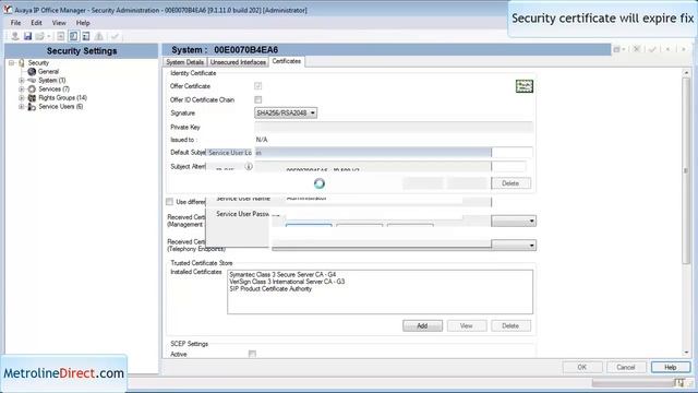 How To Fix Security Certificate will expire issue on IP Office Manager смотреть онлайн