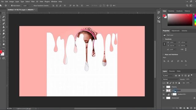 Creative dripping effect in photoshop | splatter brush смотреть онлайн