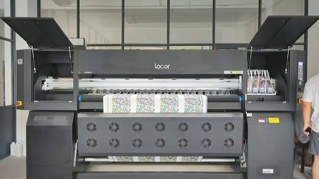1.85m dye sublimation paper transfer printer with 8pcs Epson i3200a1 heads . смотреть онлайн