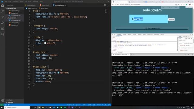 Finishing Your First Javascript Todo List With A Rails 6 Backend API | Week 4 Part 4 - 20in20 смотреть онлайн