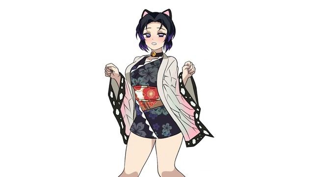 Shinobu's sad cat dance - Kimetsu no Yaiba animation смотреть онлайн