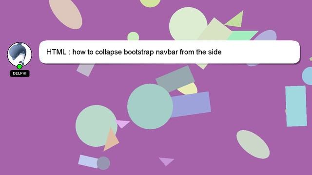 HTML : how to collapse bootstrap navbar from the side смотреть онлайн