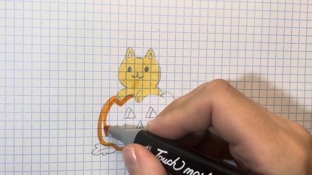Как нарисовать котика и тыкву смотреть онлайн