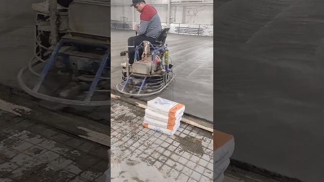 ПОЛИРОВКА ПОЛА В АНГАРЕ 850м2 Часть 4 #стройка