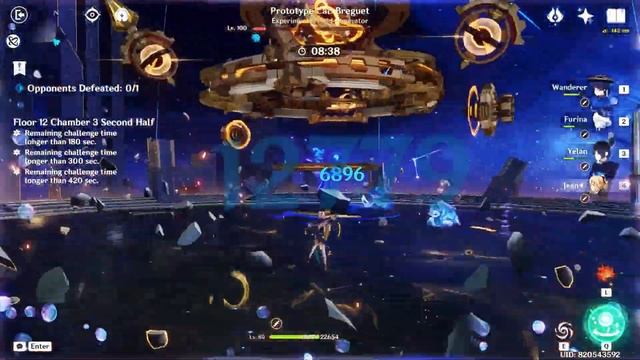 WANDERER FURINA DOUBLE HYDRO TEAM IS SO SATISFYING AND STRONG !! | Spiral Abyss Floor 12-3