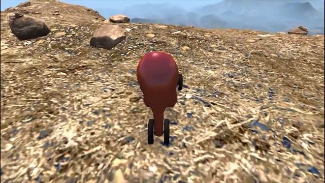 Спуск с горы на выживание. Кто останется целым? Beamng drive. смотреть онлайн