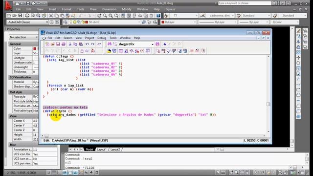 AutoLISP I - 16 - Arquivos de Dados II смотреть онлайн