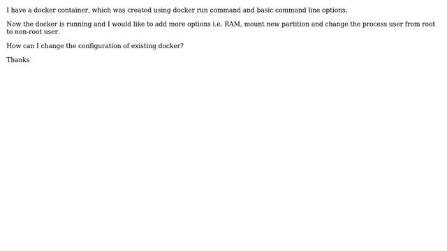How can I change the configuration of existing docker? смотреть онлайн