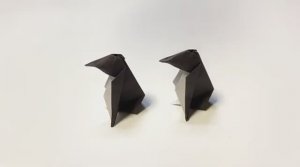 Оригами Пингвин_Как сложить бумажного пингвина_ из бумаги