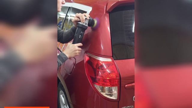Toyota Rav 4. Полировка кузова,жидкое стекло. Ремонт сколов и трещин в Череповце. смотреть онлайн