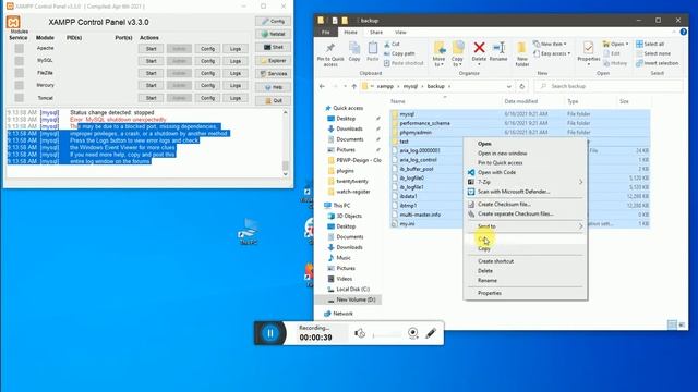 Error in starting MYSQL in XAMPP | 'FEEDBACK' is disabled | BlueTek | ⚠️⚠️ смотреть онлайн