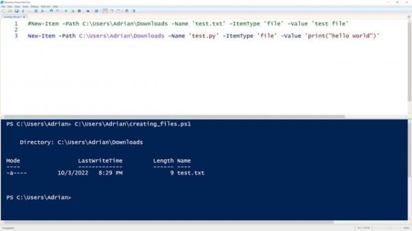 PowerShell! Creating Files