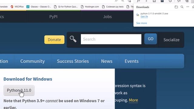 Basic install of Python 3.11 onto Windows 11 смотреть онлайн